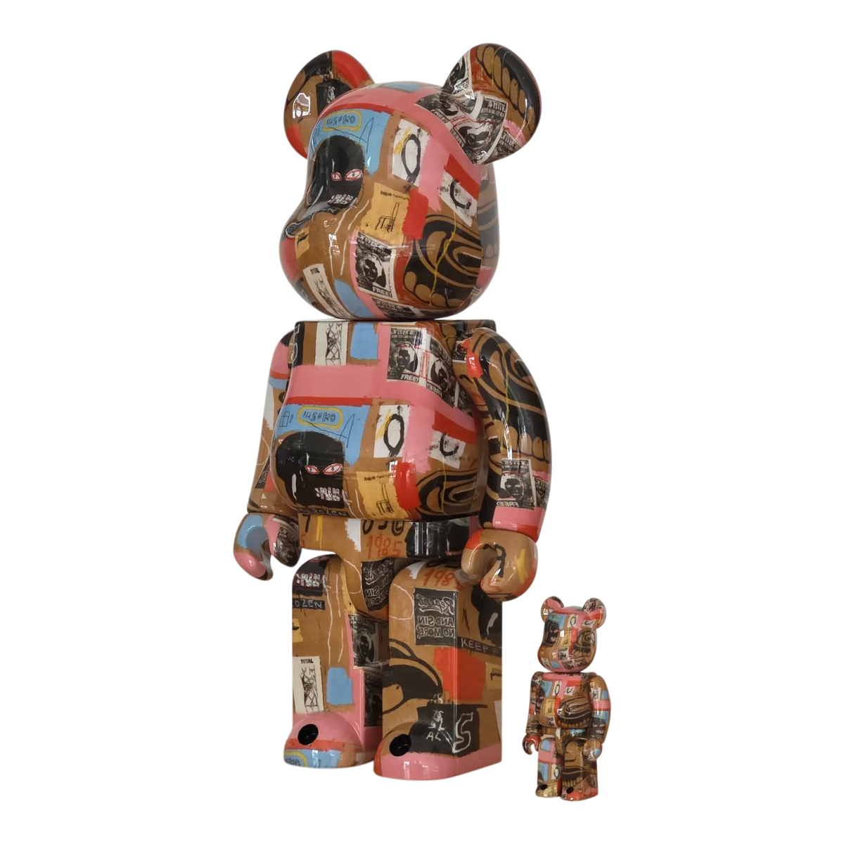 Bearbrick Andy Warhol × Jean-Michel Basquiat #2 100%+400% schräg