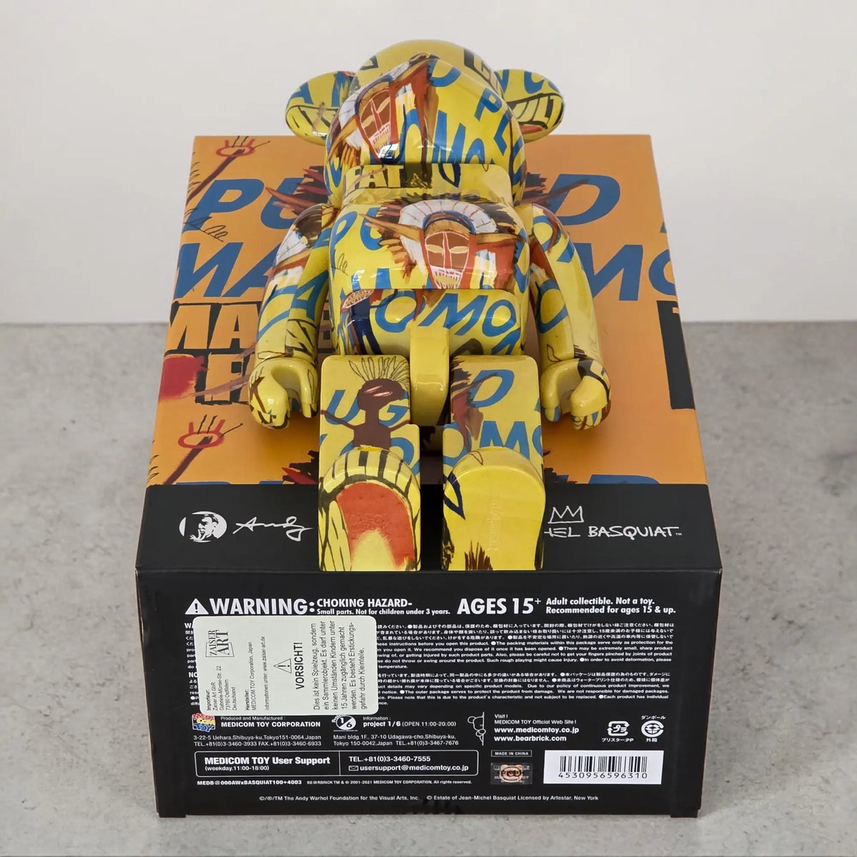 Bearbrick Andy Warhol × Jean-Michel Basquiat #3 100%+400% Echtheitsmerkmale