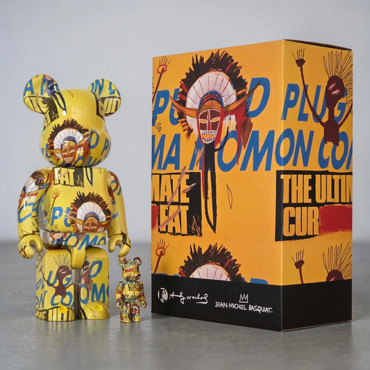 Bearbrick Andy Warhol × Jean-Michel Basquiat #3 100%+400% mit Verpackung