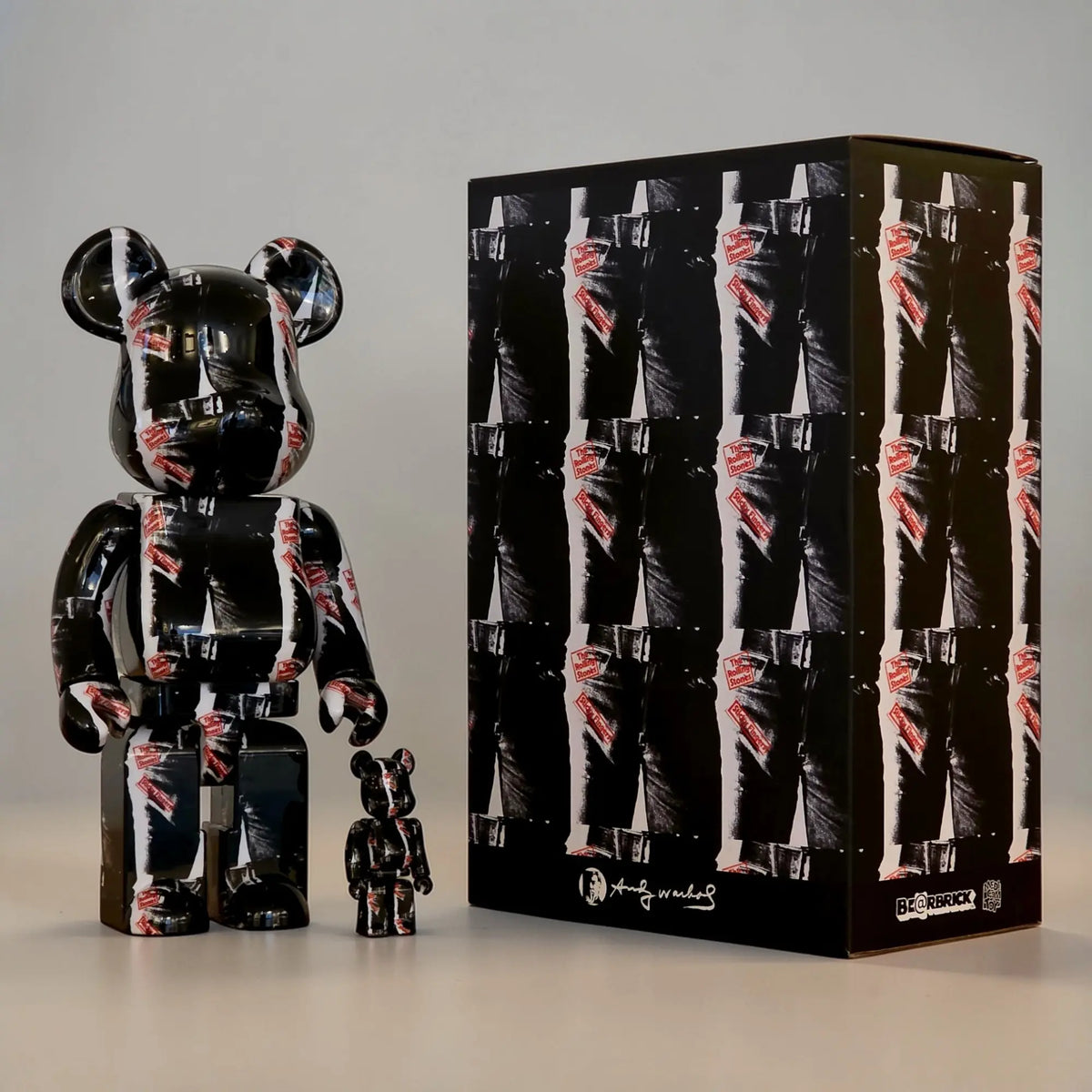 Bearbrick Andy Warhol × The Rolling Stones "Sticky Fingers" 100%+400% mit Verpackung