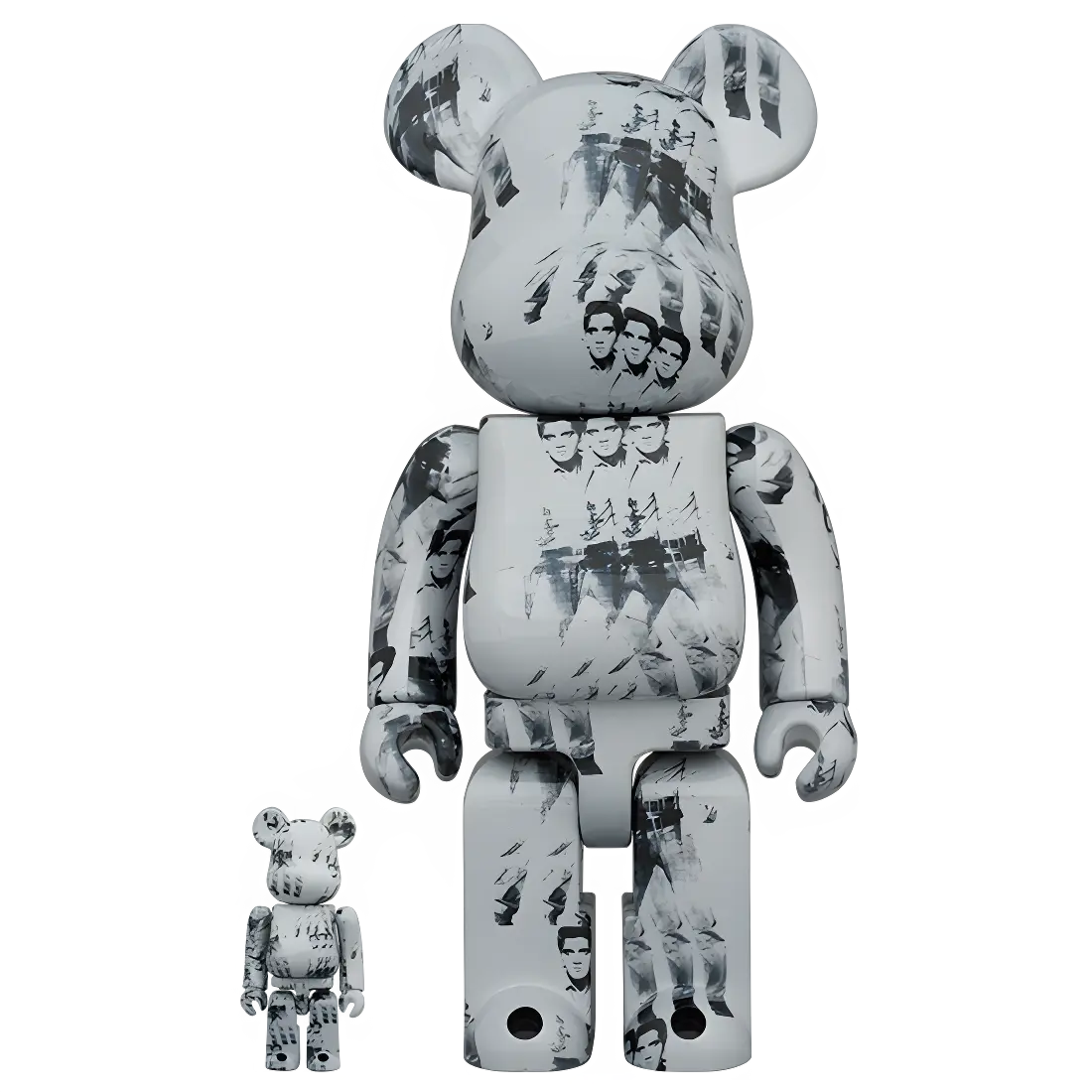 Bearbrick Andy Warhol's Elvis Presley 100%+400% Herstellerbild 1