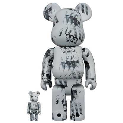 Bearbrick Andy Warhol's Elvis Presley 100%+400% Herstellerbild 1