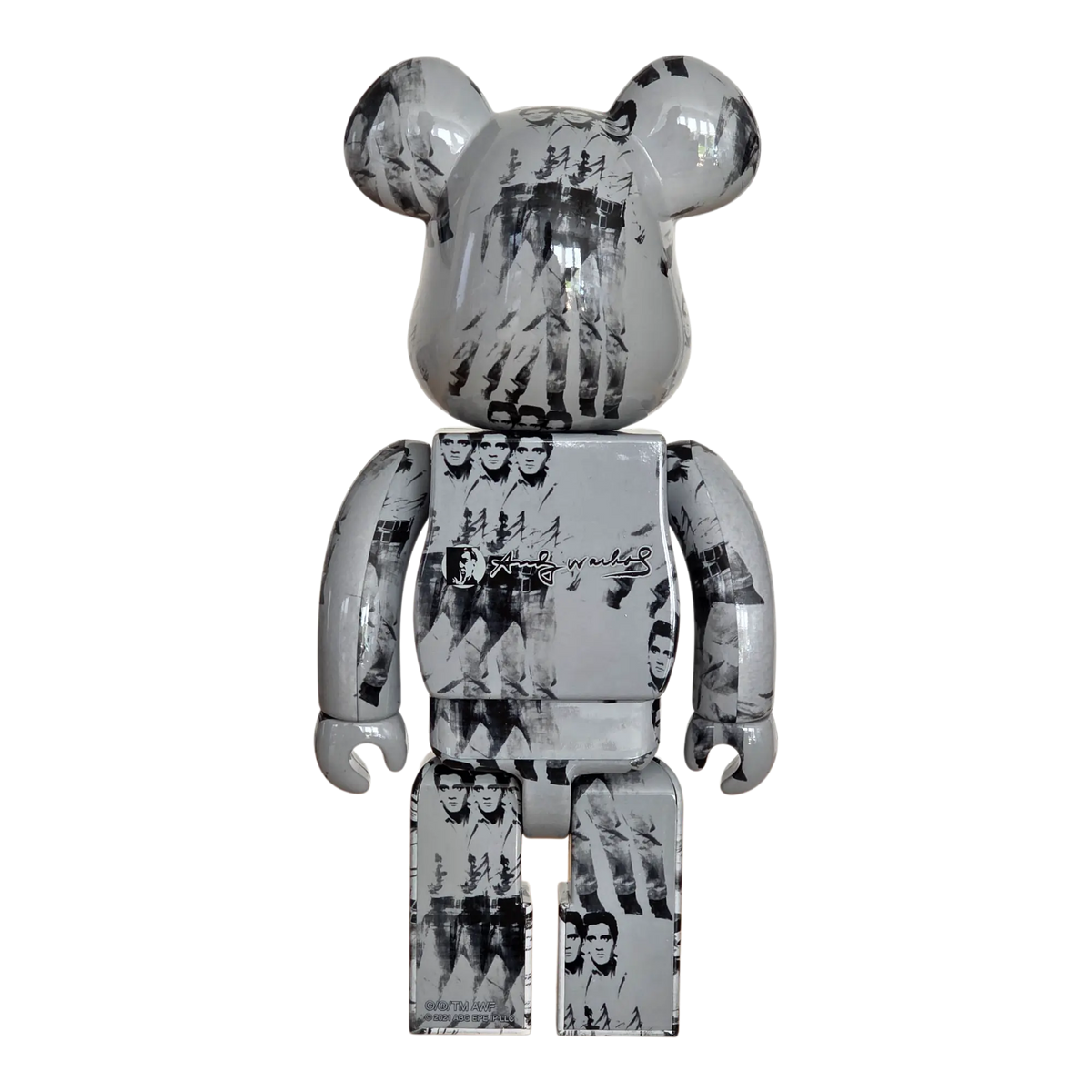 Bearbrick Andy Warhol's Elvis Presley 100%+400% Rückseite
