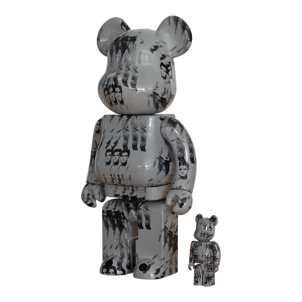 Bearbrick Andy Warhol's Elvis Presley 100%+400% schräg