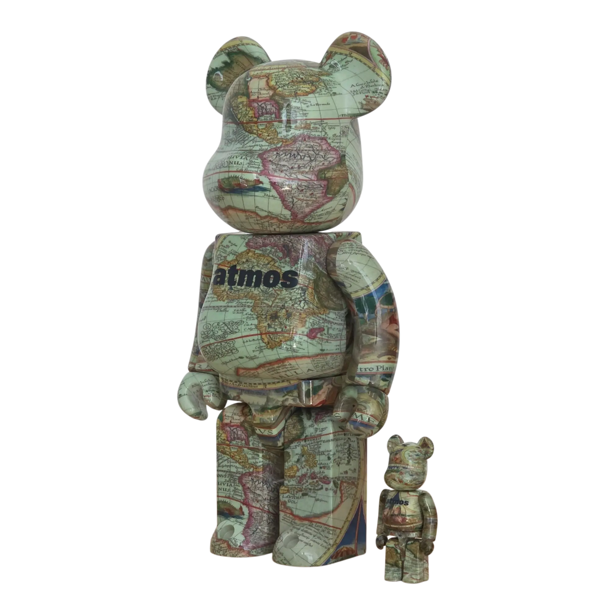 Bearbrick atmos Aged Map 100%+400% schräg