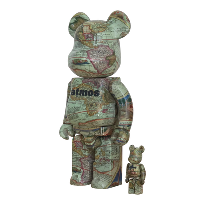 Bearbrick atmos Aged Map 100%+400% schräg