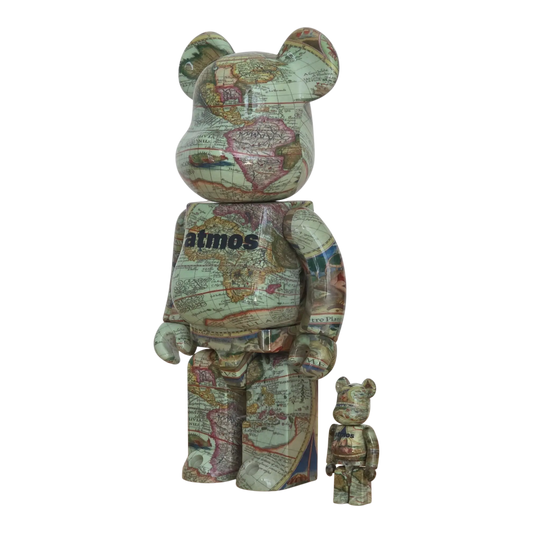 Bearbrick atmos Aged Map 100%+400% schräg