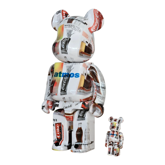 Bearbrick atmos × Coca-Cola Type-5 100%+400% schräg