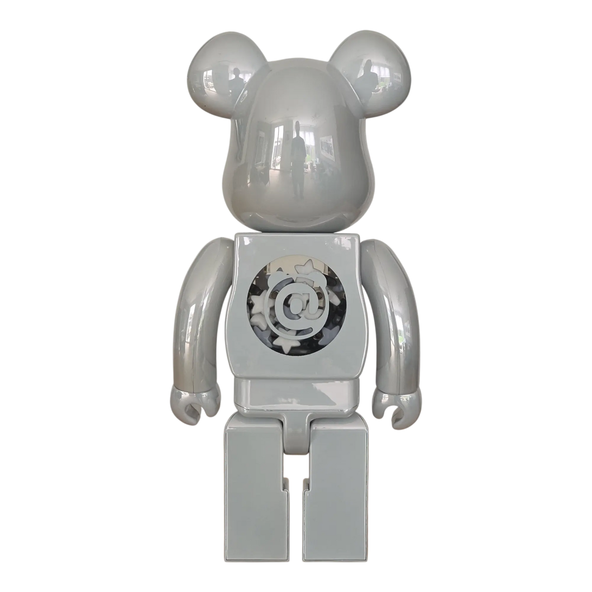 Bearbrick atmos White Chrome Version 100%+400% Rückseite