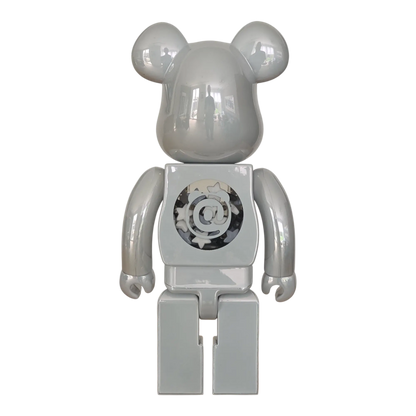 Bearbrick atmos White Chrome Version 100%+400% Rückseite
