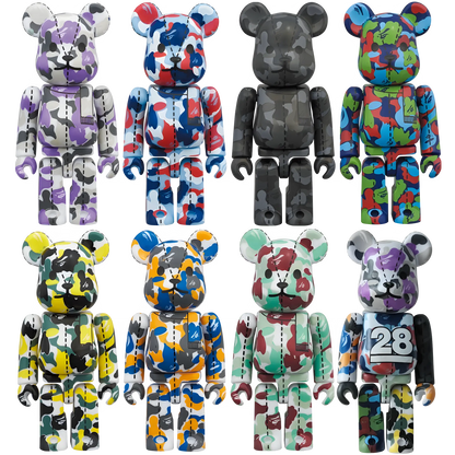 Bearbrick BAPE Camo 28th Anniversary #1 Blindbox 100% Modellübersicht