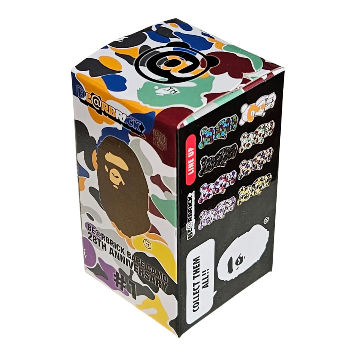 Bearbrick BAPE Camo 28th Anniversary #1 Blindbox 100% schräg