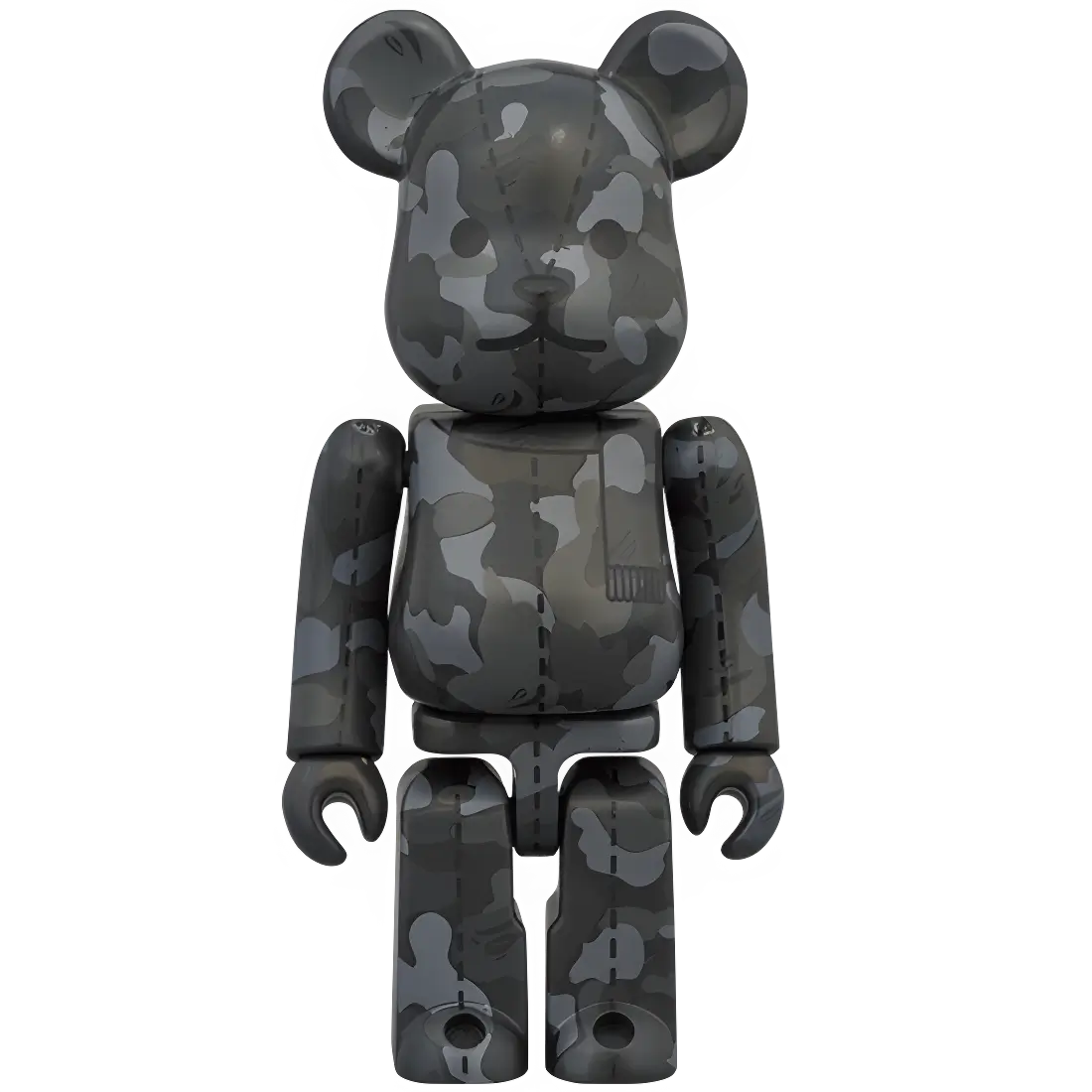 Bearbrick BAPE Camo 28th Anniversary #1 Black Grey 100% Herstellerbild 1