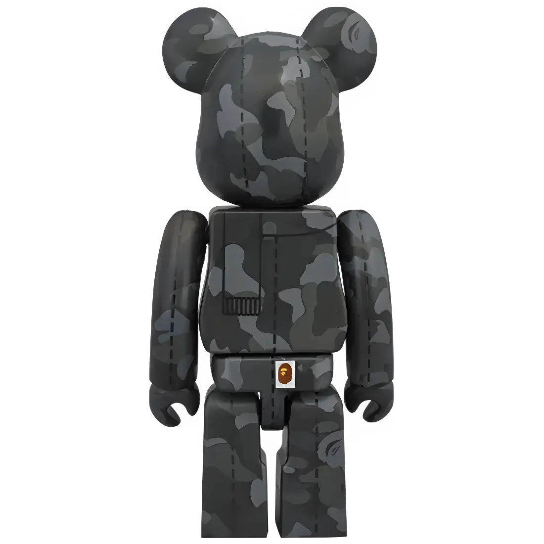 Bearbrick BAPE Camo 28th Anniversary #1 Black Grey 100% Herstellerbild 2