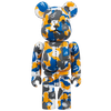 Bearbrick BAPE Camo 28th Anniversary #1 Blue Orange 100% Herstellerbild 1