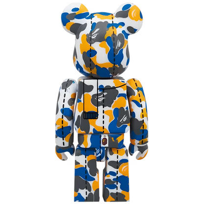 Bearbrick BAPE Camo 28th Anniversary #1 Blue Orange 100% Herstellerbild 2