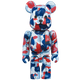 BE@RBRICK BAPE Camo 28th Anniversary #1 Blue/Red (100%)