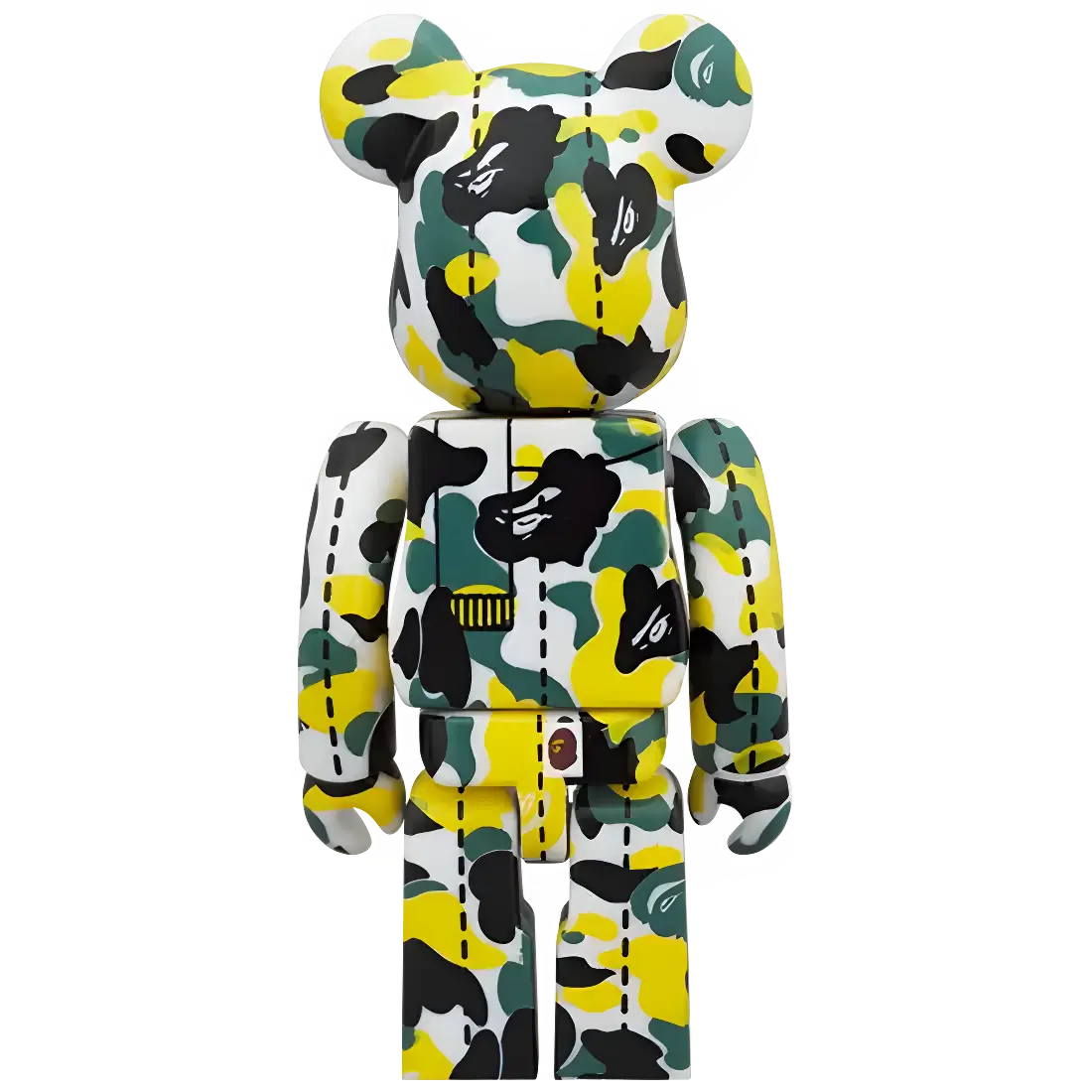 Bearbrick BAPE Camo 28th Anniversary #1 Green Yellow 100% Herstellerbild 2