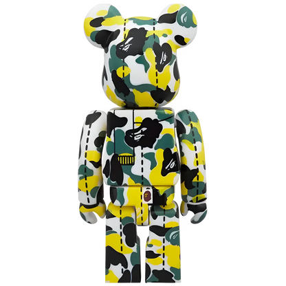 Bearbrick BAPE Camo 28th Anniversary #1 Green Yellow 100% Herstellerbild 2