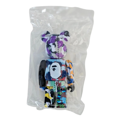 Bearbrick BAPE Camo 28th Anniversary #1 Multi Camo 100% SECRET in Folie Rückseite