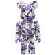 BE@RBRICK BAPE Camo 28th Anniversary #1 Purple/Grey (100%)