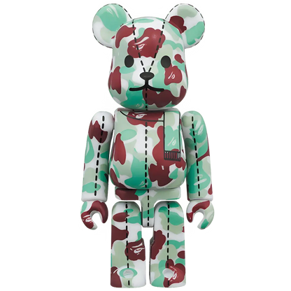 Bearbrick BAPE Camo 28th Anniversary #1 Red Green 100% Herstellerbild 1