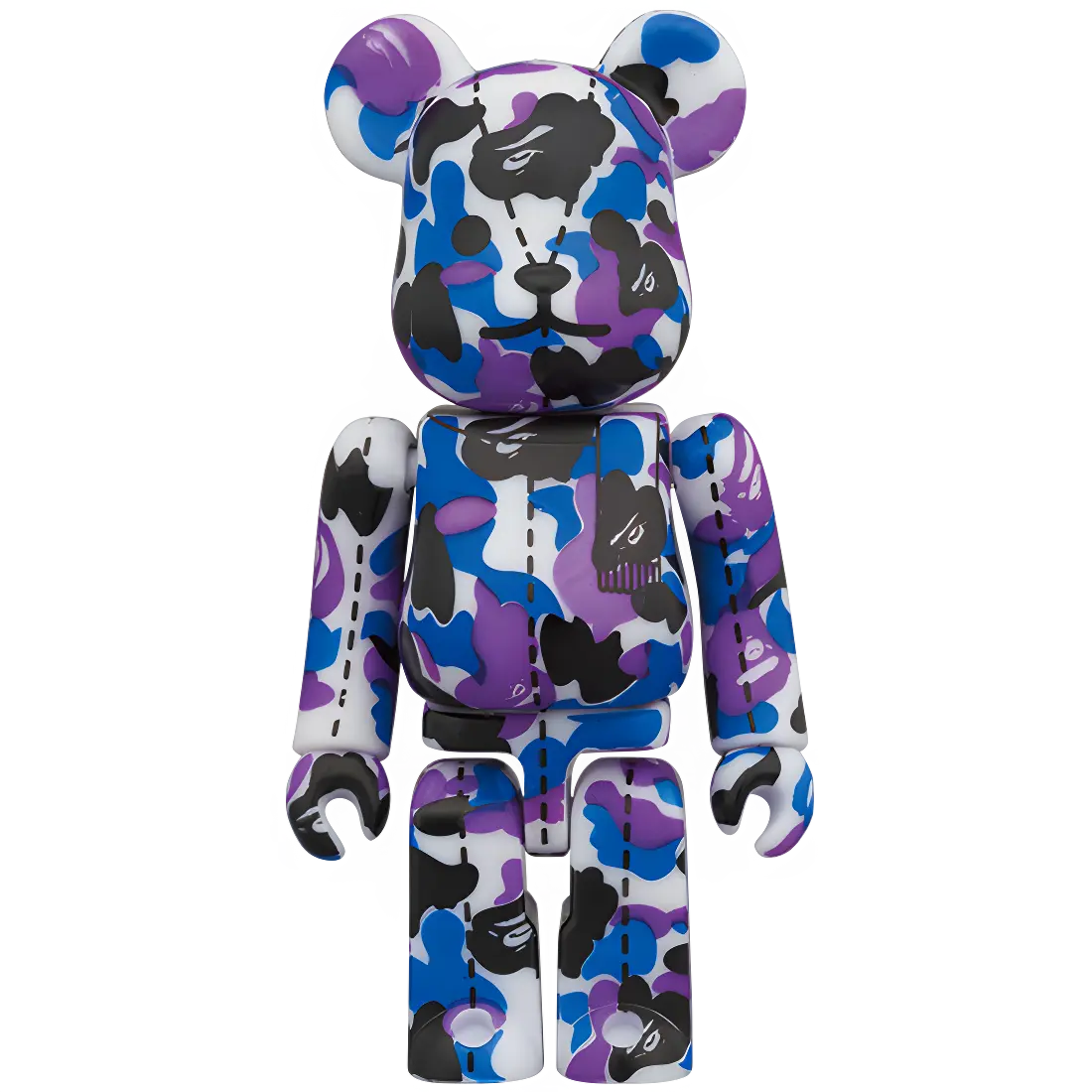 Bearbrick BAPE Camo 28th Anniversary #2 Blue/Purple/Black 100% Herstellerbild 1