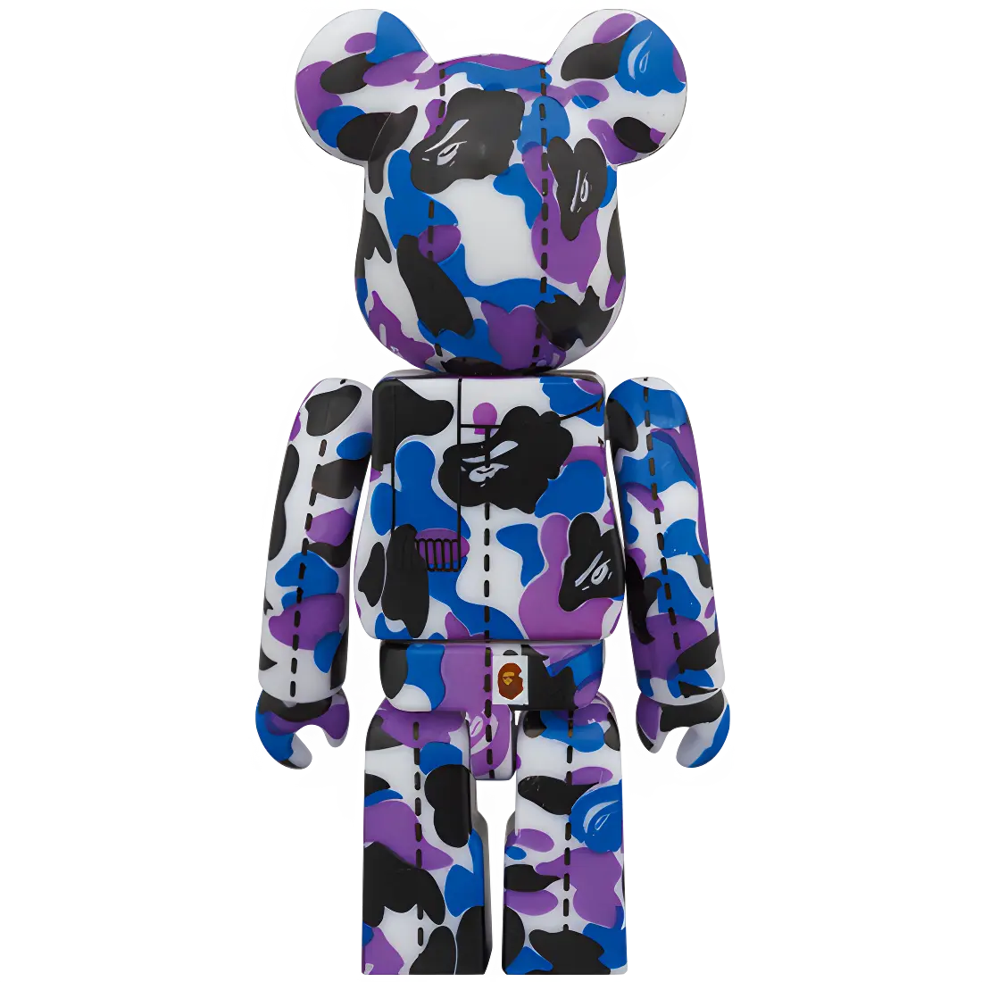 Bearbrick BAPE Camo 28th Anniversary #2 Blue/Purple/Black 100% Herstellerbild 2