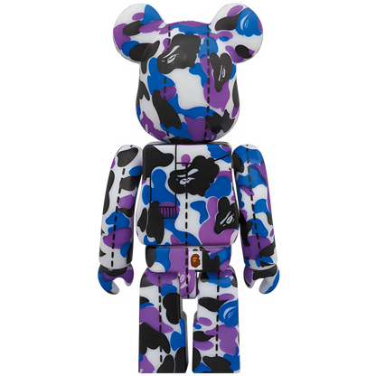 Bearbrick BAPE Camo 28th Anniversary #2 Blue/Purple/Black 100% Herstellerbild 2