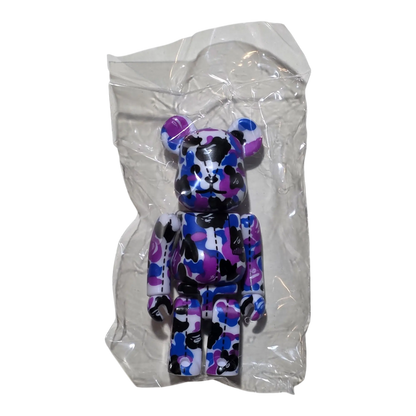 Bearbrick BAPE Camo 28th Anniversary #2 Blue/Purple/Black 100% in Folie