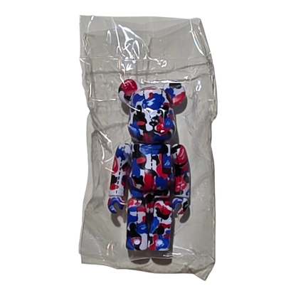 BE@RBRICK BAPE Camo 28th Anniversary #2 Blue/Red/Black (100%)