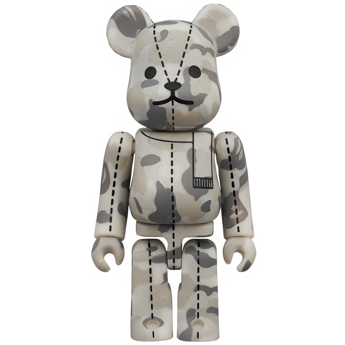 Bearbrick BAPE Camo 28th Anniversary #2 Grey 100% Herstellerbild 1