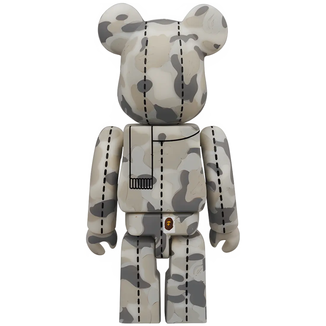 Bearbrick BAPE Camo 28th Anniversary #2 Grey 100% Herstellerbild 2