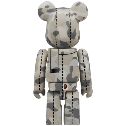 Bearbrick BAPE Camo 28th Anniversary #2 Grey 100% Herstellerbild 2