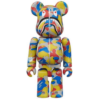Bearbrick BAPE Camo Shark Medicom Toy 30th Anniversary 3er-Set 100%+400% Herstellerbild 2