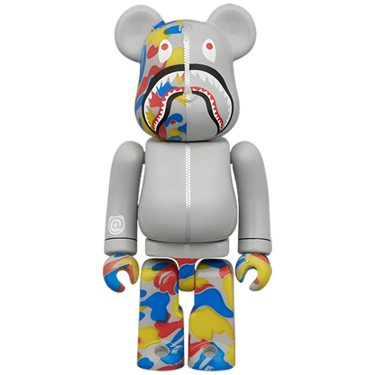 Bearbrick BAPE Camo Shark Medicom Toy 30th Anniversary 3er-Set 100%+400% Herstellerbild 3