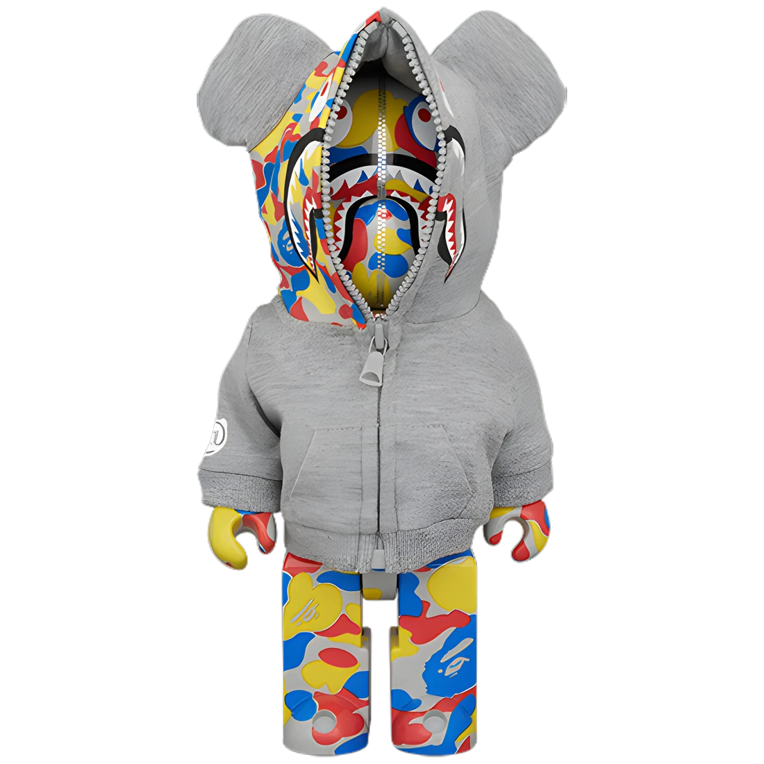 Bearbrick BAPE Camo Shark Medicom Toy 30th Anniversary 3er-Set 100%+400% Herstellerbild 6
