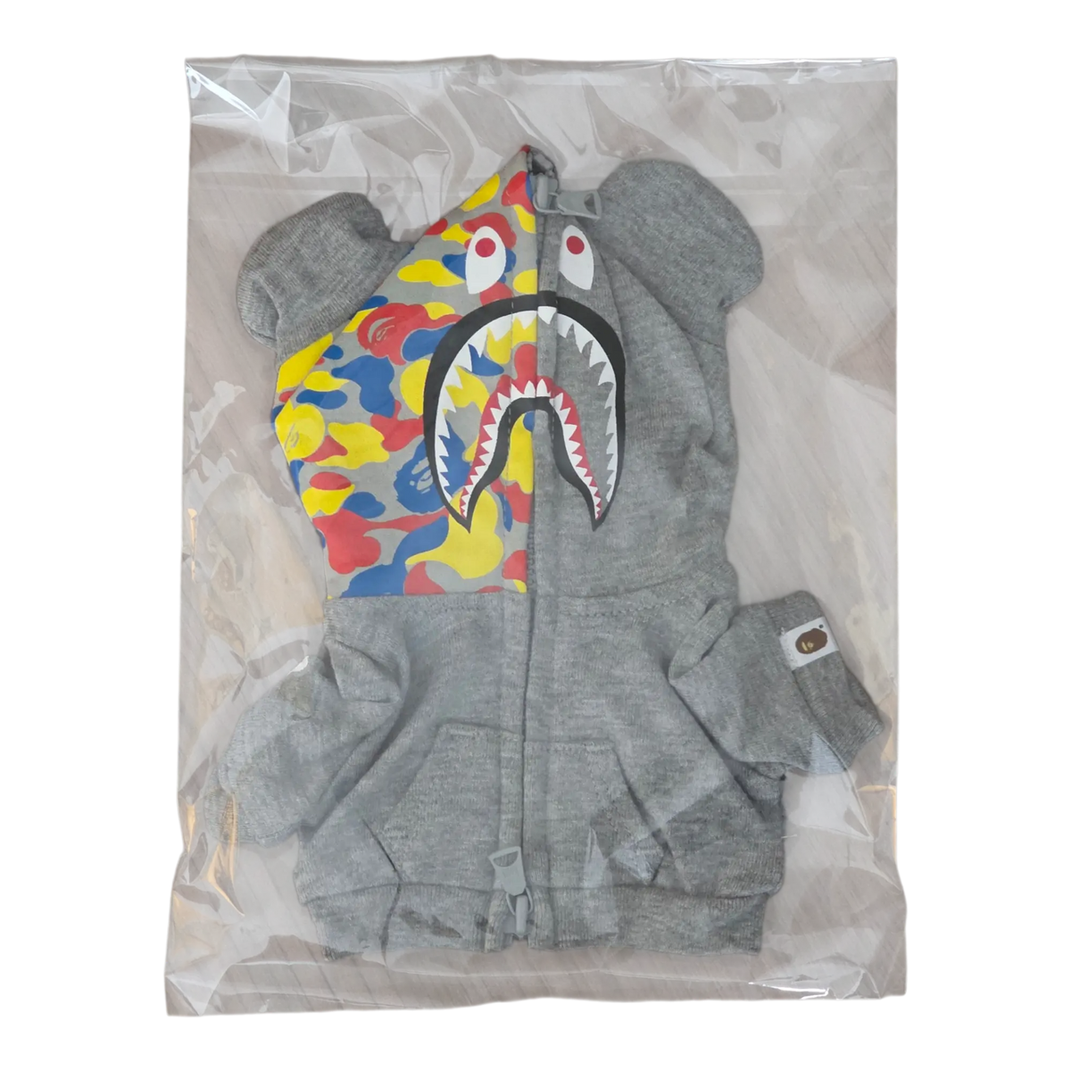 Bearbrick BAPE Camo Shark Medicom Toy 30th Anniversary 3er-Set 100%+400% Hoodie Vorderseite