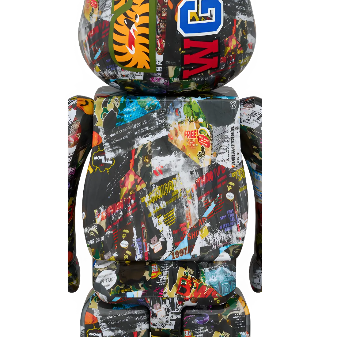 Bearbrick BAPE Legacy Camo Shark Navy 100%+400% Herstellerbild 7