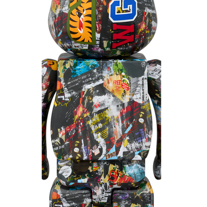 Bearbrick BAPE Legacy Camo Shark Navy 100%+400% Herstellerbild 7