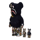 BE@RBRICK BAPE Legacy Camo Shark Navy (100%+400%)