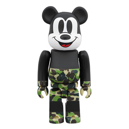 Bearbrick BAPE Mickey Mouse [The True Original] Camo Green Version 100%+400% Herstellerbild 2