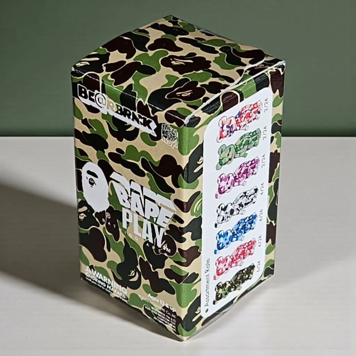 Bearbrick BAPE Play Camo Series 1 Blindbox 100% schräg