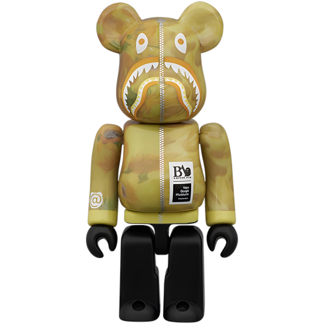 Bearbrick BAPE® × Van Gogh Museum Sunflowers Shark 100%+400% Herstellerbild 2