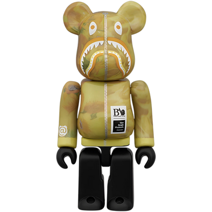 Bearbrick BAPE® × Van Gogh Museum Sunflowers Shark 100%+400% Herstellerbild 2