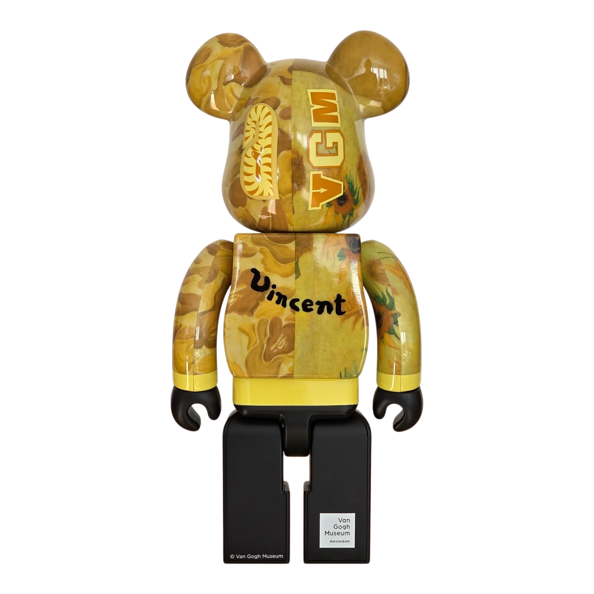 Bearbrick BAPE® × Van Gogh Museum Sunflowers Shark 100%+400% Rückseite
