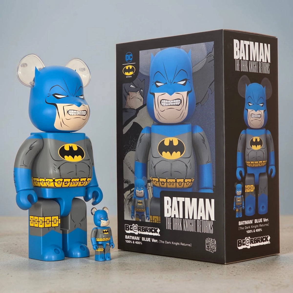 BE@RBRICK Batman TDKR Blue 100%+400% | MyBearBrick.de