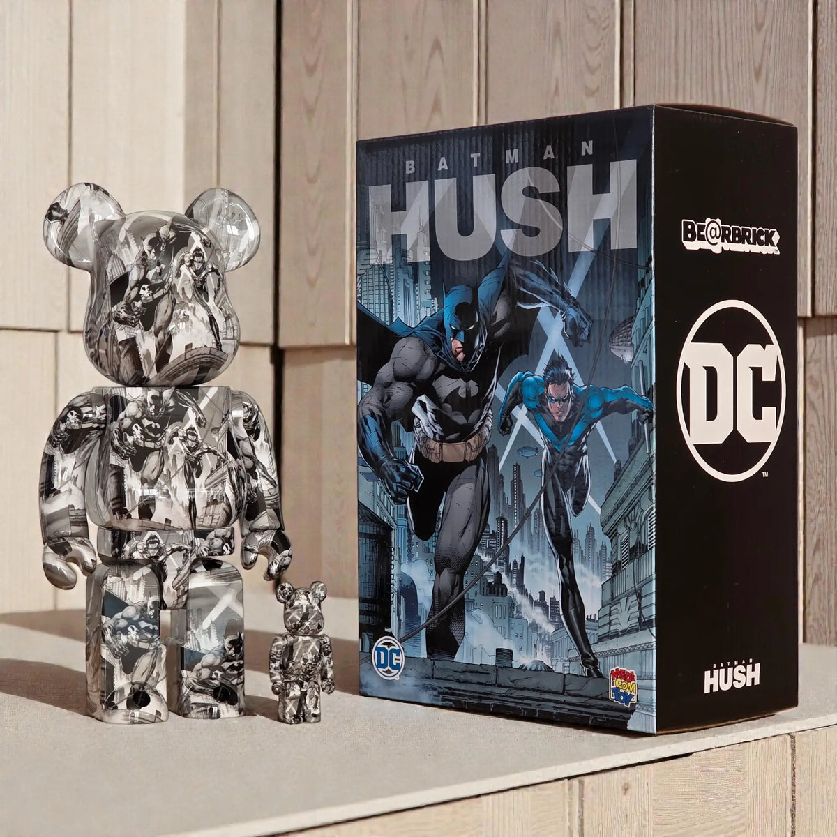 Bearbrick Batman: Hush Pencil Art Version 100%+400% mit Verpackung