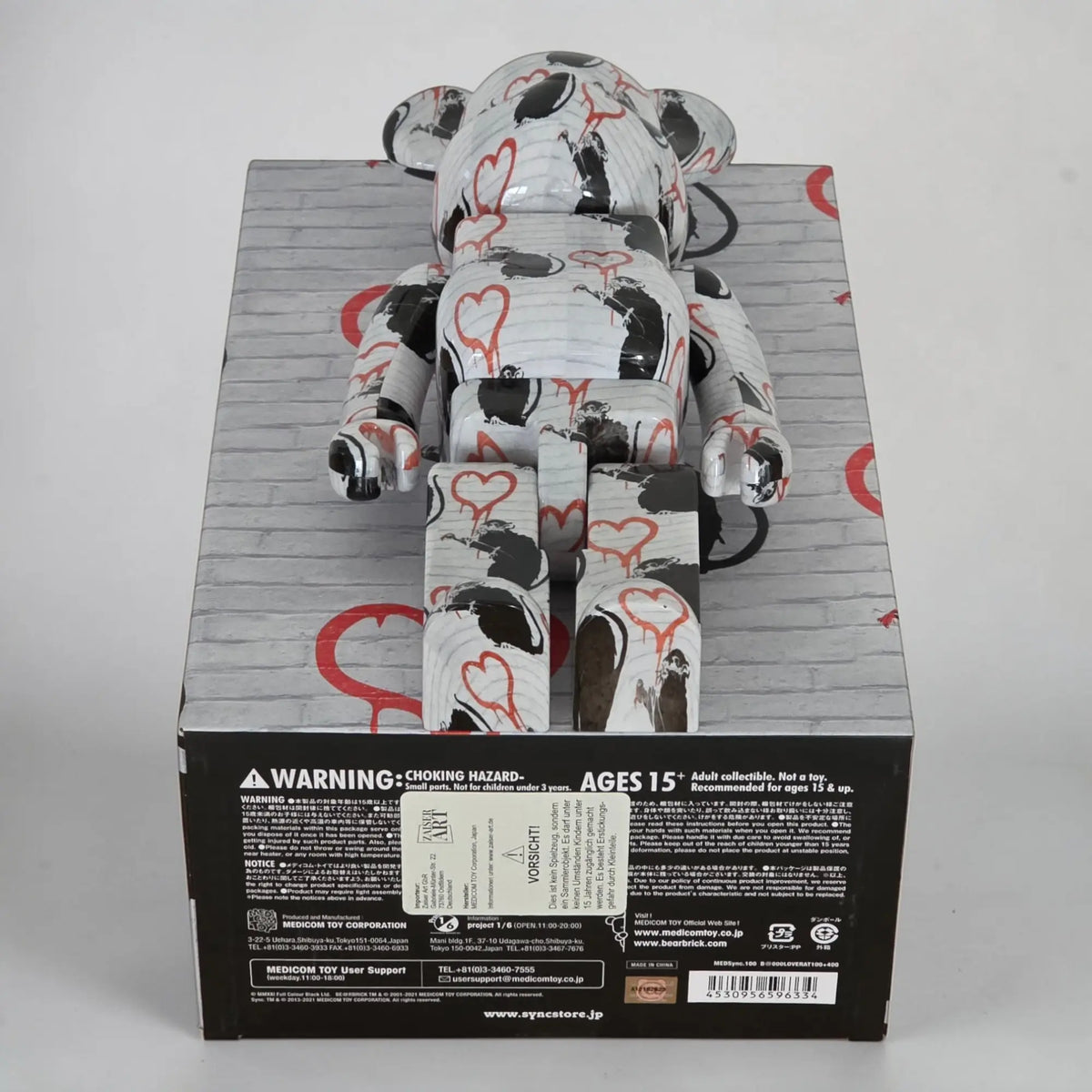 Bearbrick Brandalism "Love Rat" 100%+400% Echtheitsmerkmale