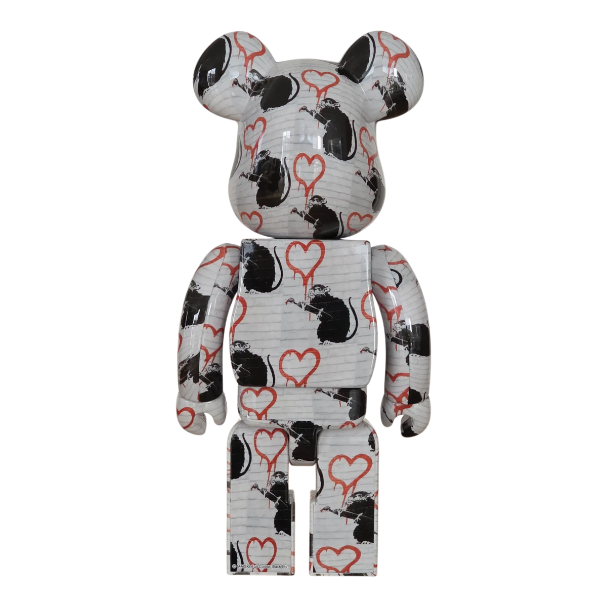 Bearbrick Brandalism "Love Rat" 100%+400% Rückseite